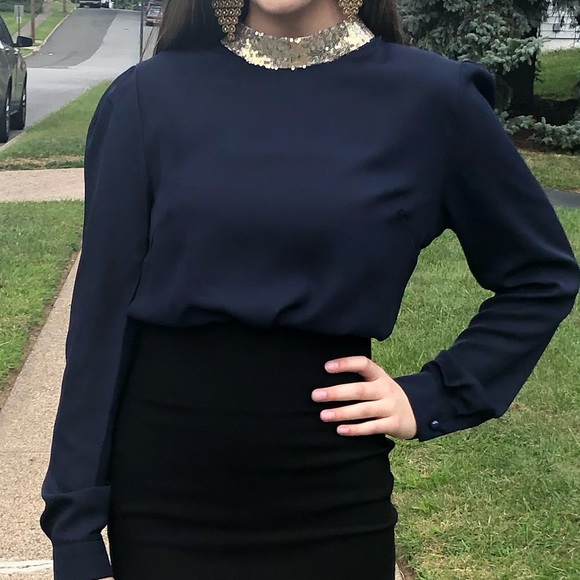 Navy blue blouse - Picture 12 of 12